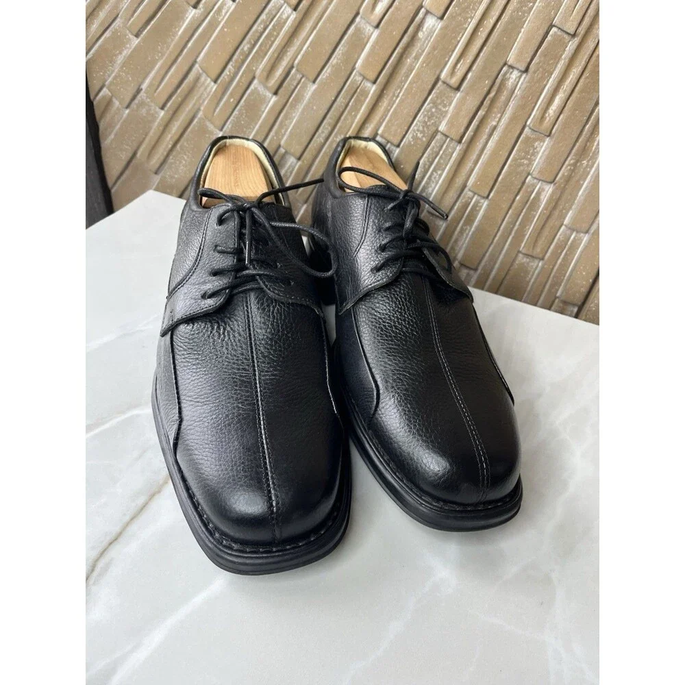 Studio Belvedere Bay Bridge Mens Black Oxford Casual Shoes 9.5 EEE Extra Wide